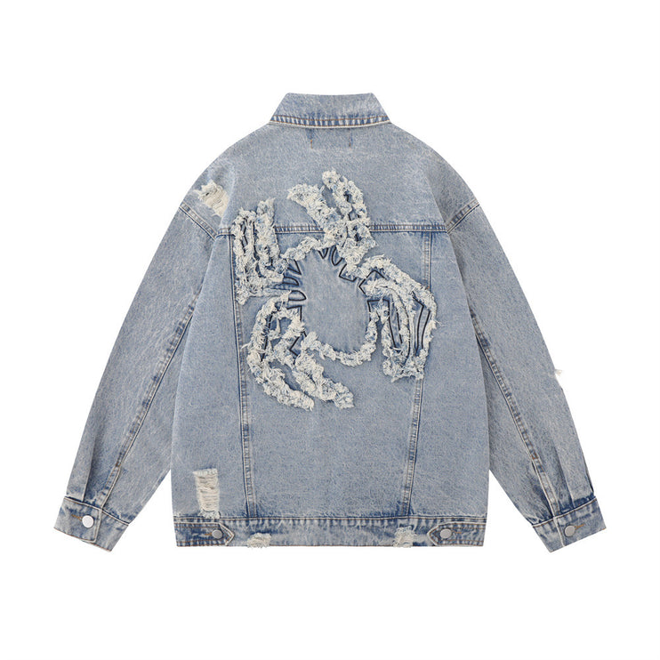 Spider Man Denim Jacket—6199 - TALKLESSFASHION