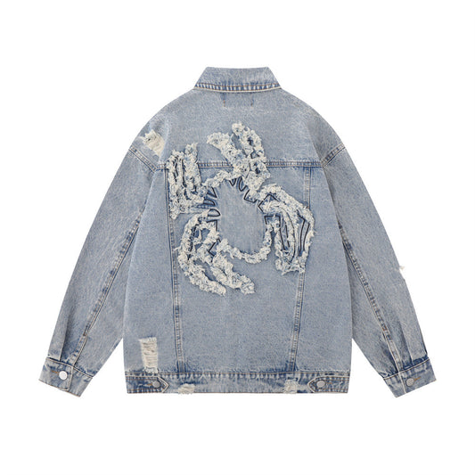 Spider Man Denim Jacket—6199 - TALKLESSFASHION