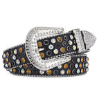 Black Yellow Silver Buckle / 105cm