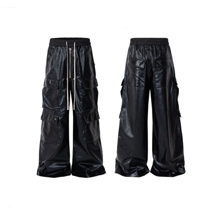 MatteCoat Casual leather Pants—-5388