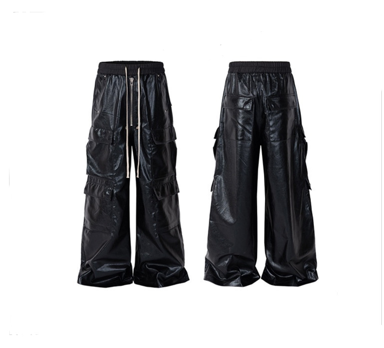 MatteCoat Casual leather Pants—-5388