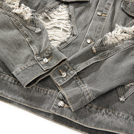 Distressed Wide Avant-Garde jacket
—-7057