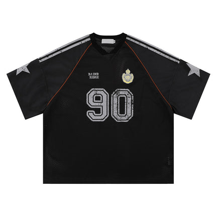 Graffiti Star Badge-style Loose Short-sleeved T-shirt For Men - TALKLESSFASHION