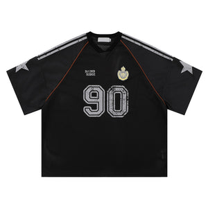 Graffiti Star Badge-style Loose Short-sleeved T-shirt For Men - TALKLESSFASHION