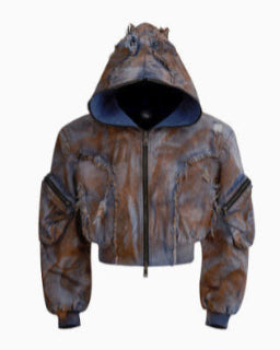 Waste Soil Wind Old Mud Dyed Fake Two Pieces Jeans
