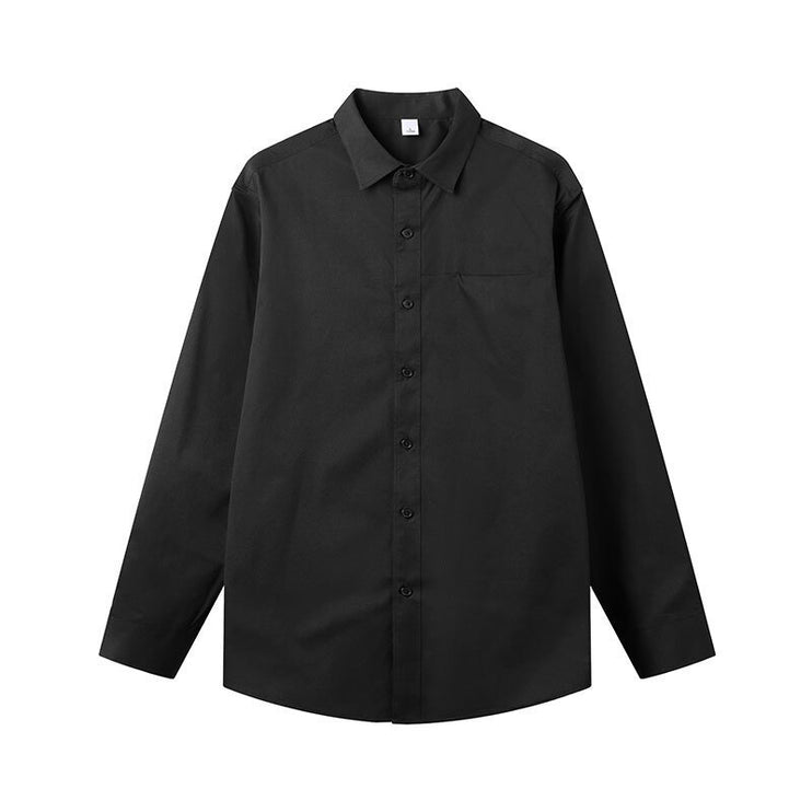One Color Long Sleeve Shirt—1802 - TALKLESSFASHION
