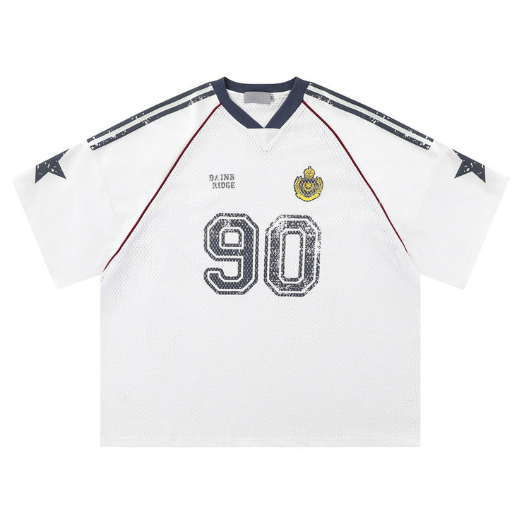Graffiti Star Badge-style Loose Short-sleeved T-shirt For Men - TALKLESSFASHION