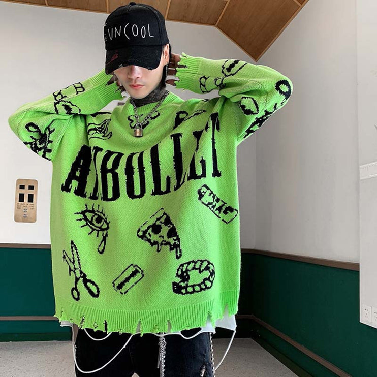 Letters Graffiti dope Sweater --1809 - TALKLESSFASHION