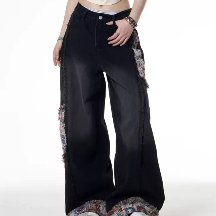 Retro Worn Stitching EdgingJean—5558 - TALKLESSFASHION