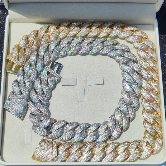 Full Iced Out Cuban Chain and Bracelet--------9979 - TALKLESSFASHION