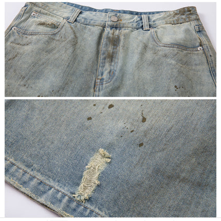 Urban Edge Washed Denim Short—5539 - TALKLESSFASHION