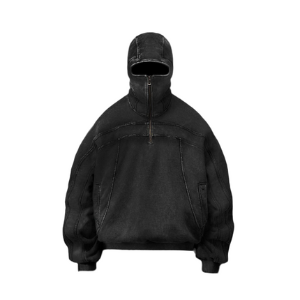 American Washed Y2K Street Zipper Sweater—-1773 - TALKLESSFASHION