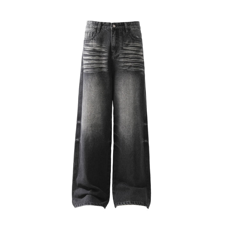 Retro washed Straight Jeans—9818 - TALKLESSFASHION