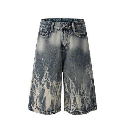Punk Tie-dye Denim short—-8244 - TALKLESSFASHION