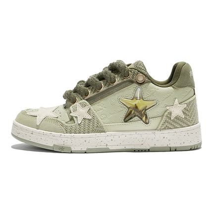 KAALIXTO--Retro Star Sneakers-West Lake Longjing Tea - Unisex - TALKLESSFASHION