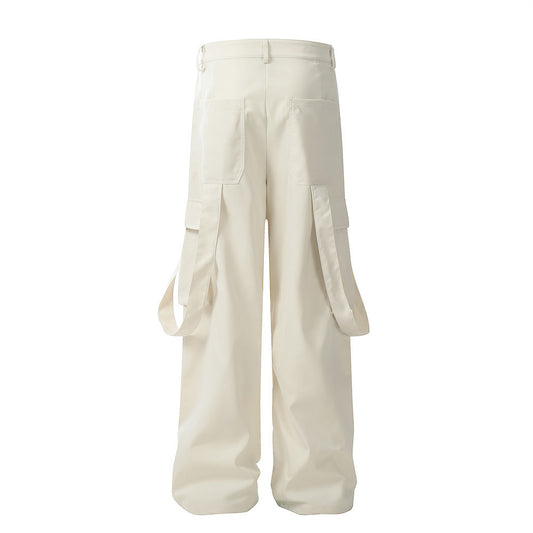 Overalls Men's Ribbon Pocket Design Pleated - TALKLESSFASHION
