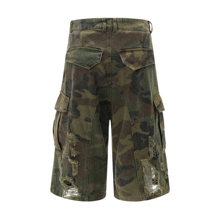Multi-Pocket camouflage cargo short --6825 - TALKLESSFASHION