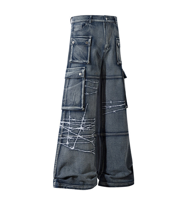 Embroidery RockTrail Explorer Jeans—7316 - TALKLESSFASHION