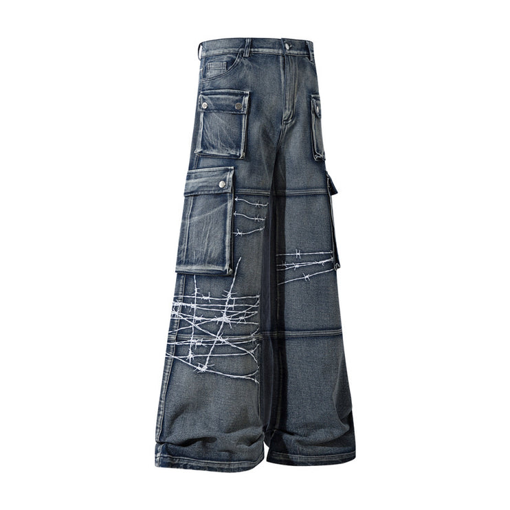 Embroidery RockTrail Explorer Jeans—7316 - TALKLESSFASHION