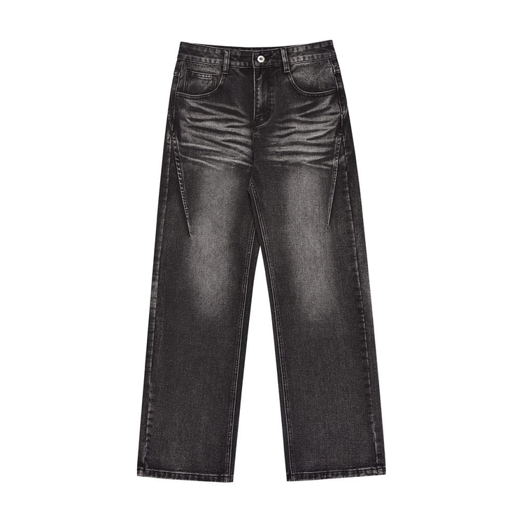 Fashion Wash Distressed Straight Jeans For Men - TALKLESSFASHION