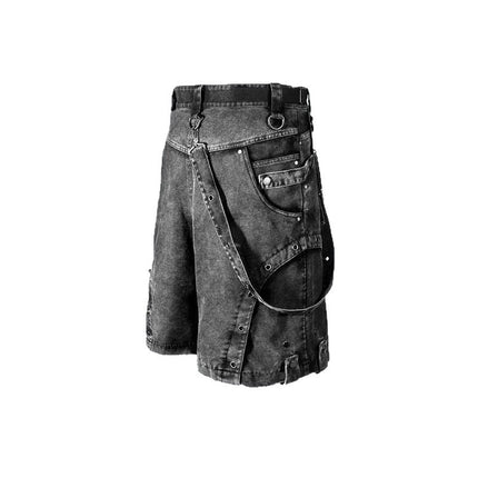 Retro High Street Washed High Waist Denim Shorts—5977 - TALKLESSFASHION