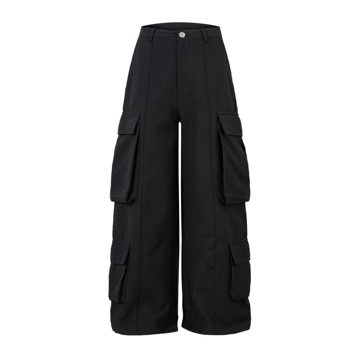 Retro Spring Black Cargo Pants—3855 - TALKLESSFASHION