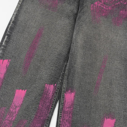 Inkjet Printed Wide Leg Jeans —2433 - TALKLESSFASHION
