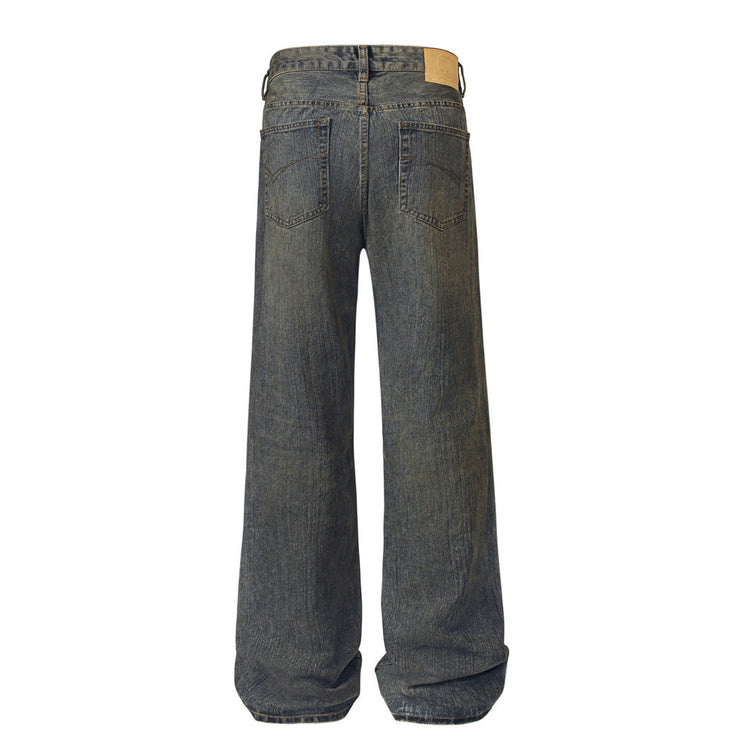 Retro Drooping Straight Jeans --4540 - TALKLESSFASHION