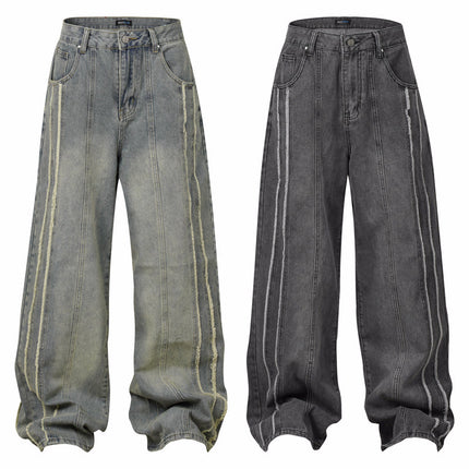 Vintage Stripe Distressed Jeans—7522 - TALKLESSFASHION