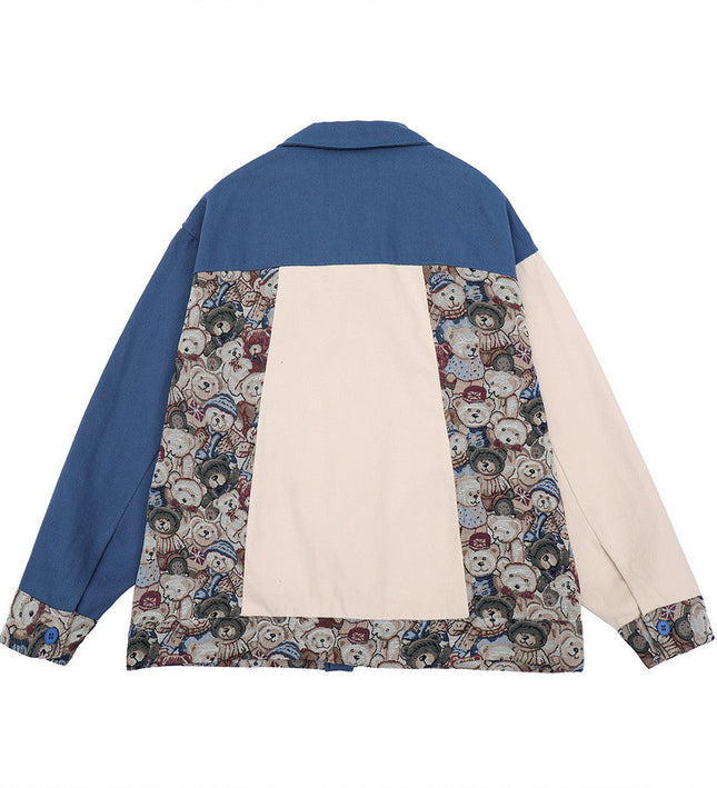 Collar Stitching Couple Tooling coat Jacket—7345 - TALKLESSFASHION