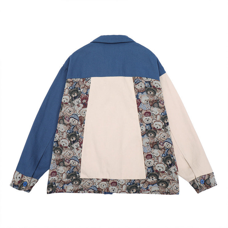 Collar Stitching Couple Tooling coat Jacket—7345 - TALKLESSFASHION