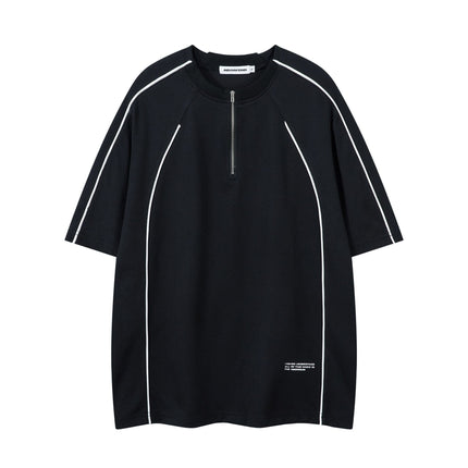 White strip zippers-Shirt —-7055