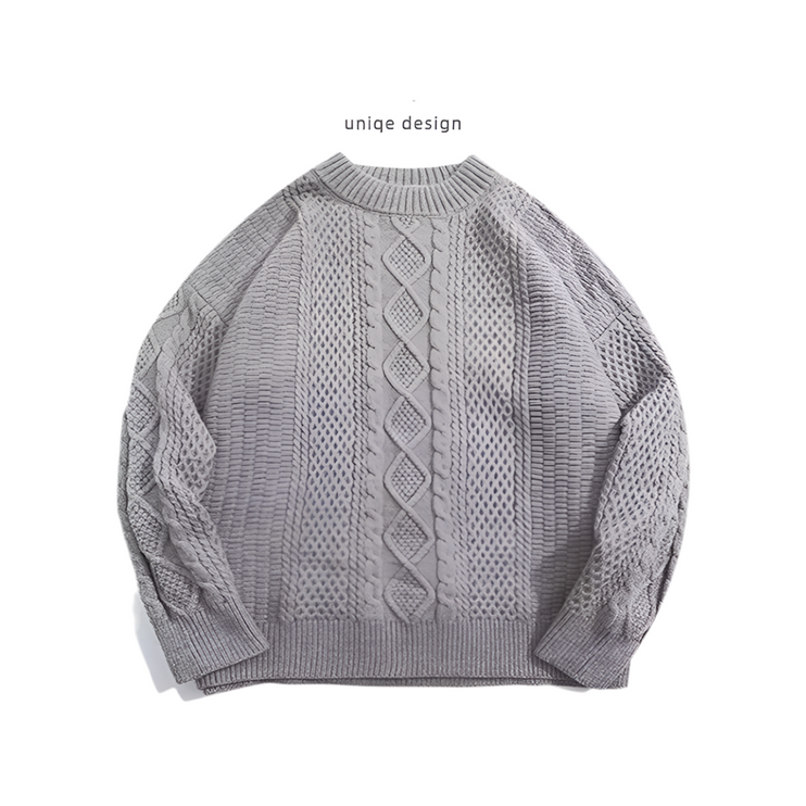 Retro Twist Round Neck Sweater/Pullover—4224 - TALKLESSFASHION