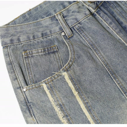 Vintage Stripe Distressed Jeans—7522 - TALKLESSFASHION