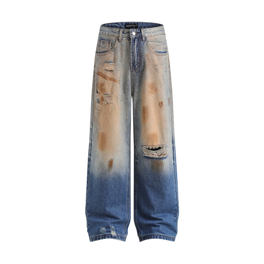 Vintage Ripped Washed Straight Jeans—7498 - TALKLESSFASHION