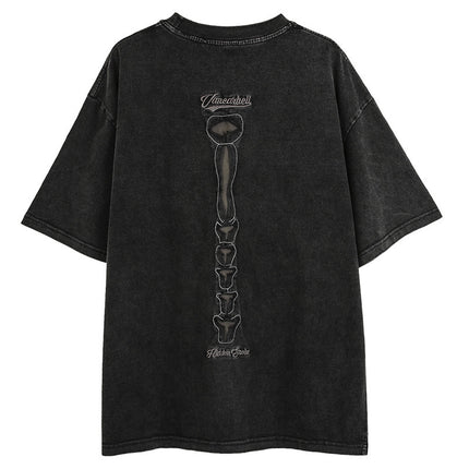 Dark High Street Style Skull T-Shirt—6371 - TALKLESSFASHION