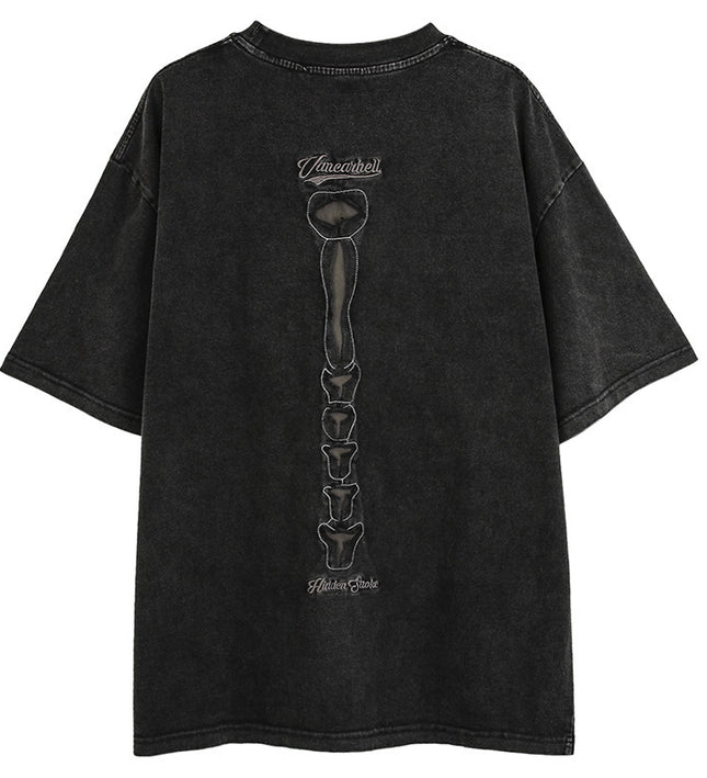 Dark High Street Style Skull T-Shirt—6371 - TALKLESSFASHION