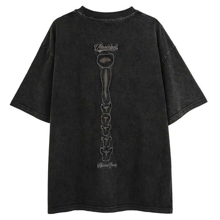 Dark High Street Style Skull T-Shirt—6371 - TALKLESSFASHION