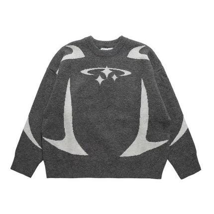 Twinkle 3 star Pullover sweater—-1118 - TALKLESSFASHION