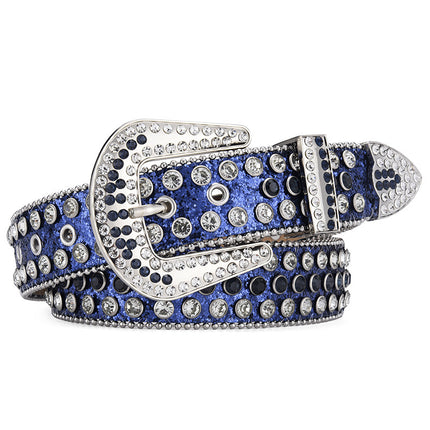 Men Women Alloy Belt Punk Rock Rivet Rhinestone - TALKLESSFASHION
