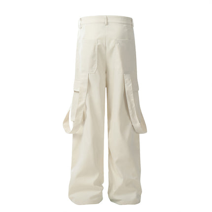 Overalls Men's Ribbon Pocket Design Pleated - TALKLESSFASHION