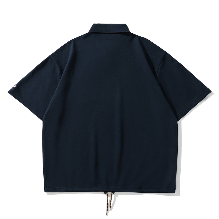 Japanese Style Cityboy Loose Leisure All-matching Lapel Short Sleeve - TALKLESSFASHION