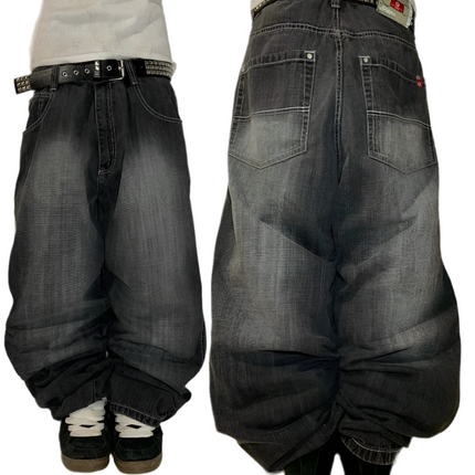 South-Pole Black High Waist Washed Jeans ——-5724