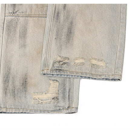 Shabby Dirty Loose Hole Jeans—8739 - TALKLESSFASHION