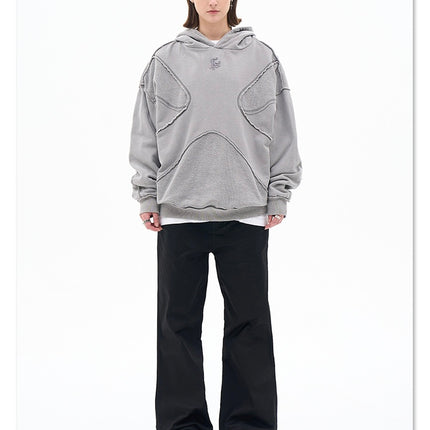 Vintage washed Deconstructed hoodie