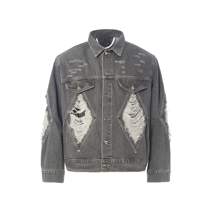 Distressed Wide Avant-Garde jacket
—-7057