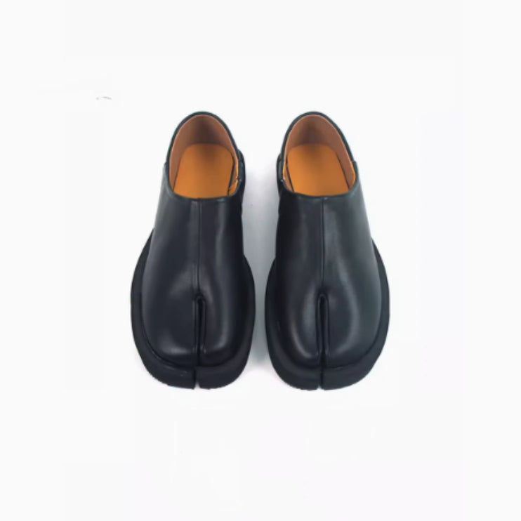 Velvet Hoof Luxe: Genuine Leather Split Toe Shoes—-4611 - TALKLESSFASHION