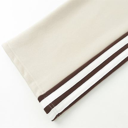 TALKLESS Ribbon Matching Striped Straight Pants--6142 - TALKLESSFASHION