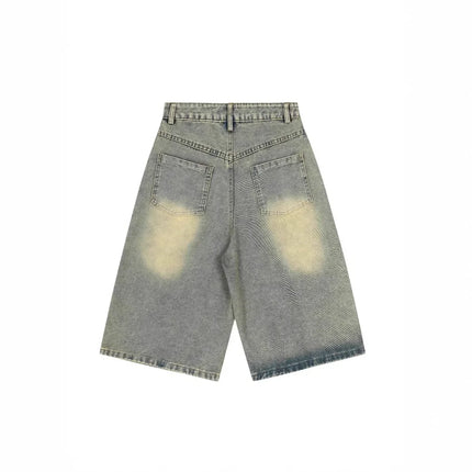 High Waist Patchwork Denim jort - TALKLESSFASHION