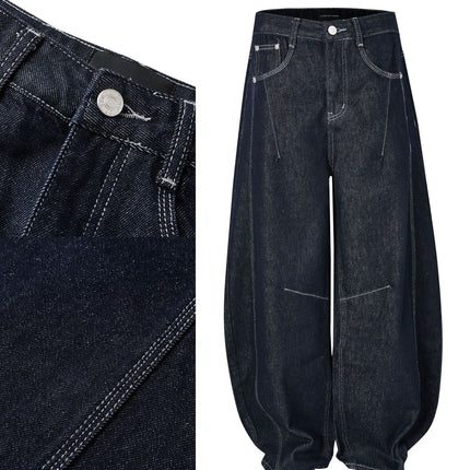 Tailor stich Wide-Leg Jeans--4435 - TALKLESSFASHION